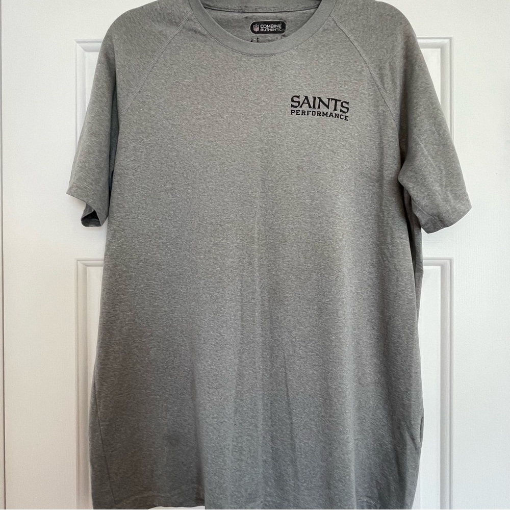 Under Armour NFL New Orleans Saints Gray Performance/Combine Short Sleeve Tee